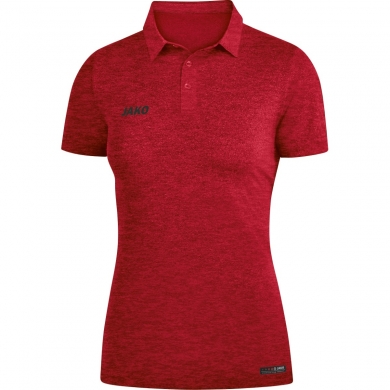 JAKO Sport/Czas wolny Polo Premium Basics (Jersey z poliestru i elastanu) czerwony melange Damski